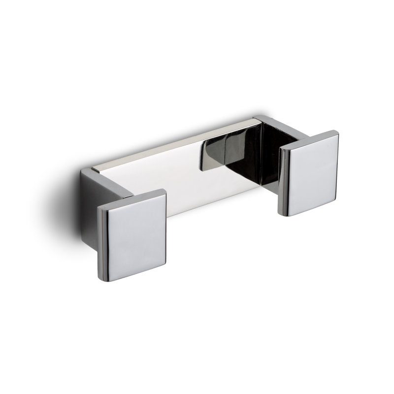 Icelle Double Robe Hook, Polished Chrome
