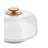 Stand In Porcelain, Warm Grey. Lid In PMMA With Knob In Bamboo Wood.
