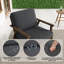 Chaises longues d'extérieur en bois de teck massif avec coussins Montelongo-79186928-79186447