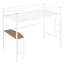 Lit mezzanine simple en métal avec bureau, garde-corps et - blanc, chambre à coucher blanche, option d'économie d'espace-118035588