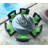 Nightingdale Mid-Century Modern 6 - Person Wicker Patio Dining Set with Round Table in Green and Black-1504859186