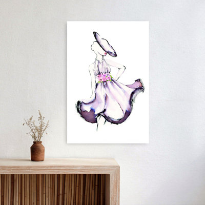 «Strike A Pose II Abstract Elegant Modern Rose», reproduction d'art murale