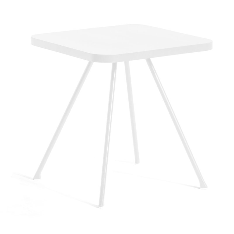 Table d'appoint Attol, Blanc, l 17,63 po x L 17,63 po x H 19,19 po