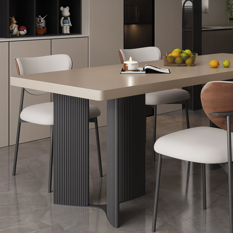 Table et chaise de salle à manger moderne de style minimaliste, H 29,5 po x L 62,9 po x l 31,4 po, 7