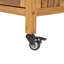 Chariot-bar d'extérieur en bois d'acacia pour patio