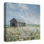 Barn with White Poppies - Reproduction d'art graphique sur toile tendue