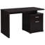 Bureau 2 pièces Cappuccino - Design moderne, grand espace de travail, organisation efficace, réversible, tiroir spacieux et rangements, espace de travail professionnel