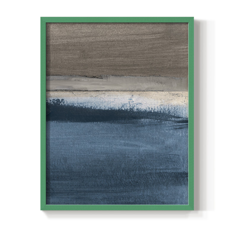 «Midnight Sky II», reproduction encadrée - bois massif, Vert, H 10 po x l 8 po