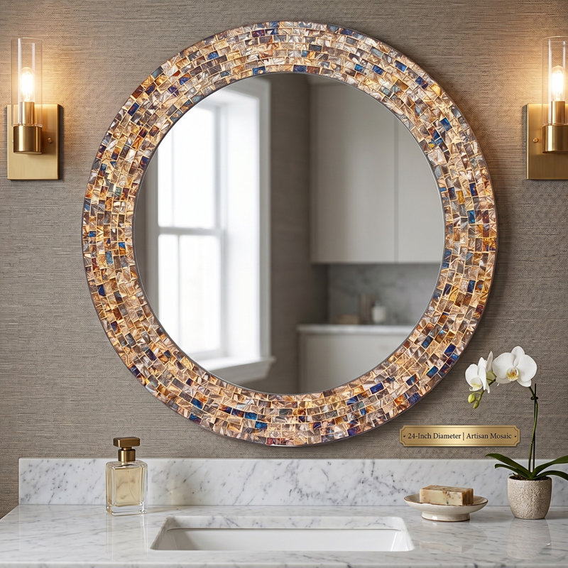 Miroir mural, Doré