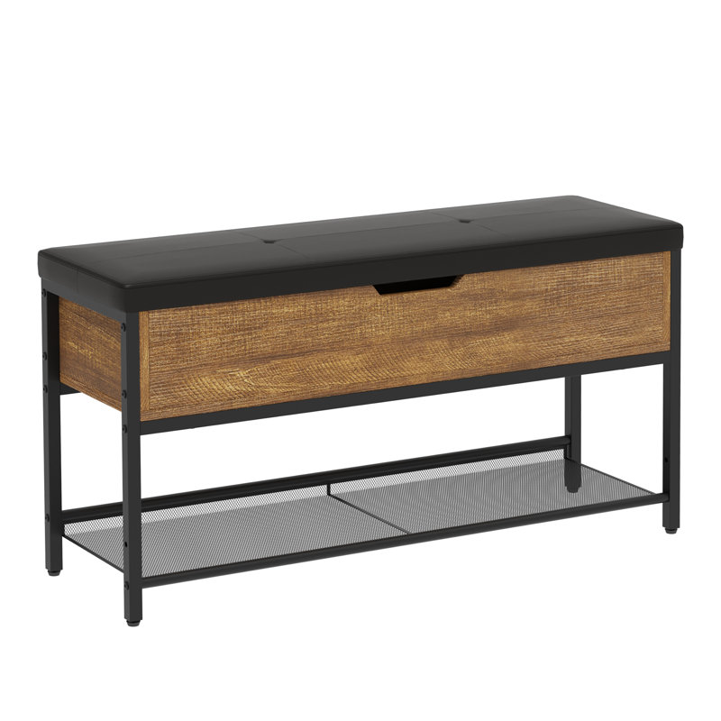 Ahzari Faux Leather Upholstered Storage Bench
