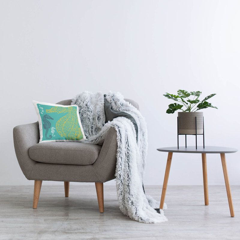 Housse et insert de coussin décoratif en polyester, Vert