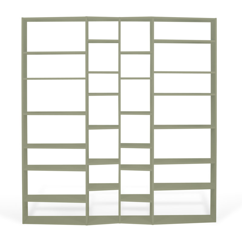 Pusch Ridge 224 cm H x 214 cm W Room Divider Bookcase, Matt Grey