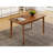  47" Mid Century Dining Table, Rectangular Kitchen Table for 4 with Solid Wood Legs, Minimalist Dining Table, Brown