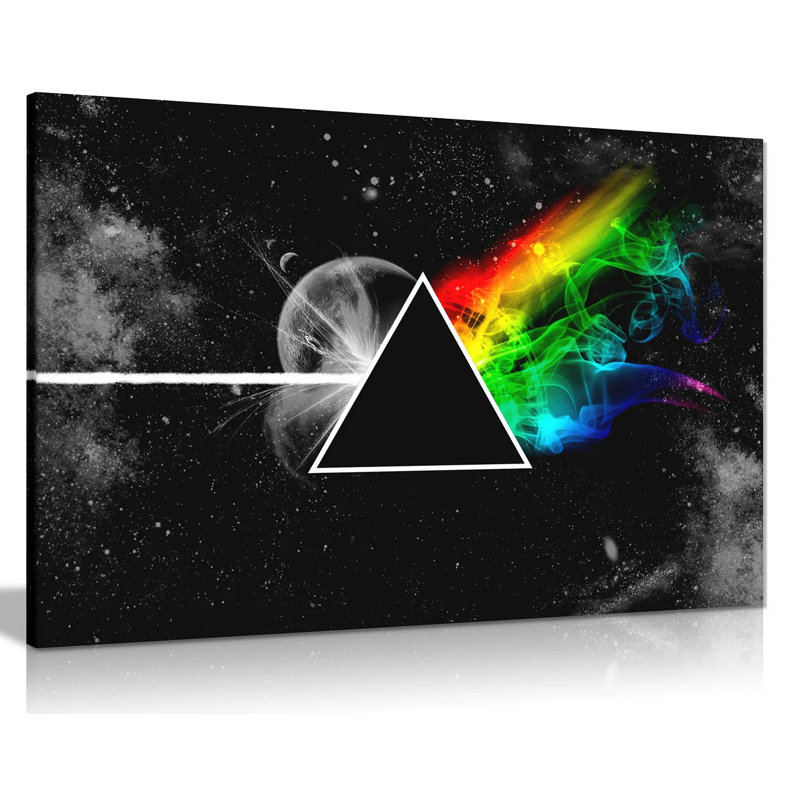Floyd Dark Side Of The Moon - No Frame Print on Canvas, 20cm H x 31cm W