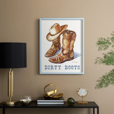 Dirty Boots Framed Print - Solid Wood