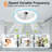 19.7 Inch Aluminum/Iron 1 Piece Ceiling Fan White Flush Mount LED Dimmable Light Remote Control