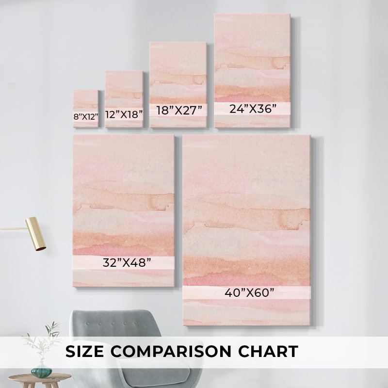 «Rose Fade I», toile tendue avec châssis de qualité supérieure, prête à être accrochée, H 12 po x l 8 po