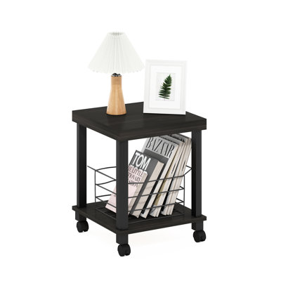 Creekside Classic 2-Tier End Table, Side Table with Casters, Espresso/Black