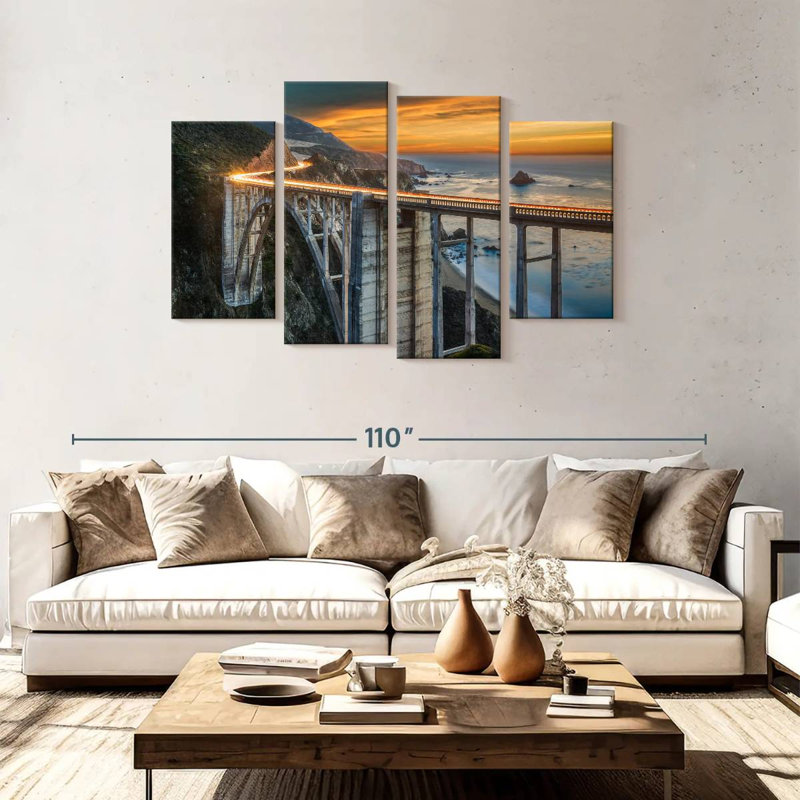 Lilie Bixby Bridge Seascape, 48" H x 75" W