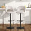 Nesly Swivel Upholstered Adjustable Height Bar Stool with Iron Frame-229844272