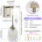 Modern Nickel Wall Sconce, Dimmable & Adjustable Height Glass Shade Light for Bedroom, Living Room, and Hallway-196349957