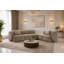 6 Seater Velvet Sofa & Chaise-97826796