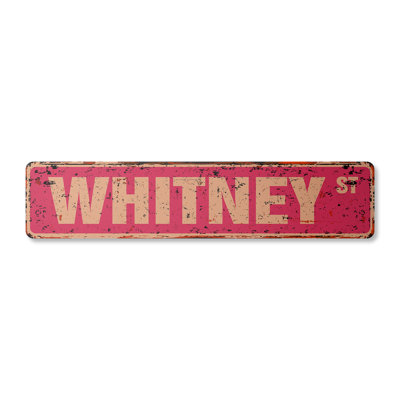 Whitney Street Sign Aluminum 6" X 24"