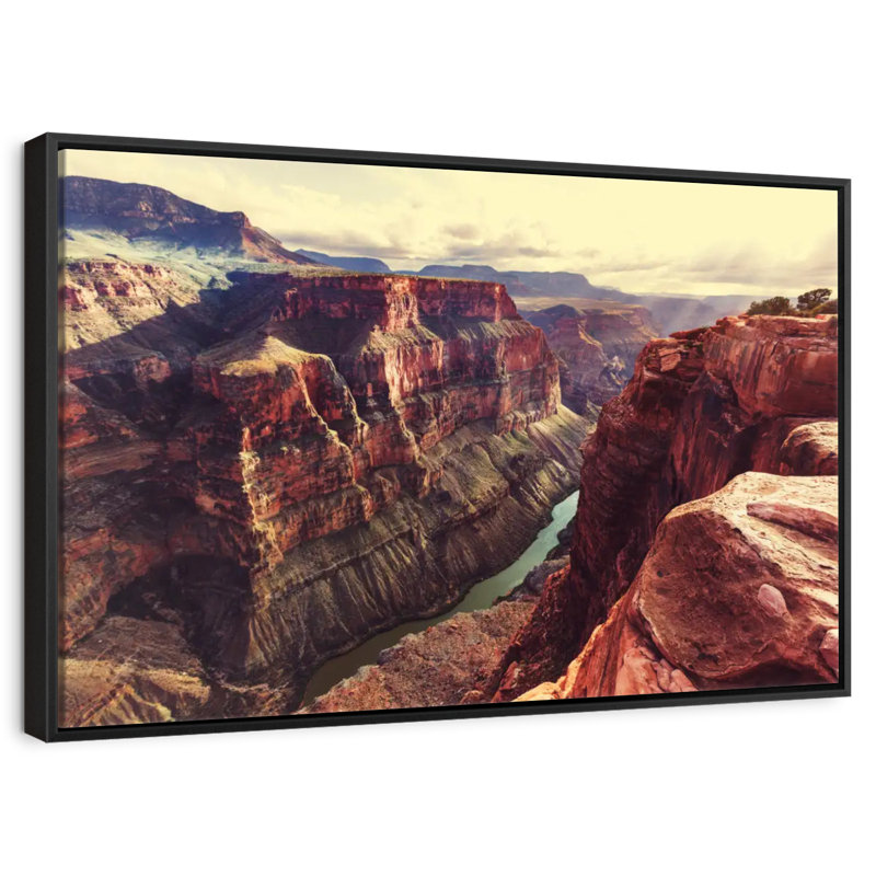 Superbe vue sur le Grand Canyon, Cadre flottant noir, 37 po x 25 po