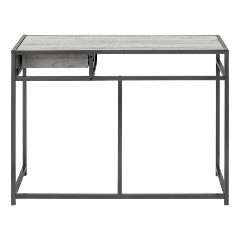 Bureau d'ordinateur, bureau personnel, ordinateur portable, tiroir de rangement, L 42 po, Gris