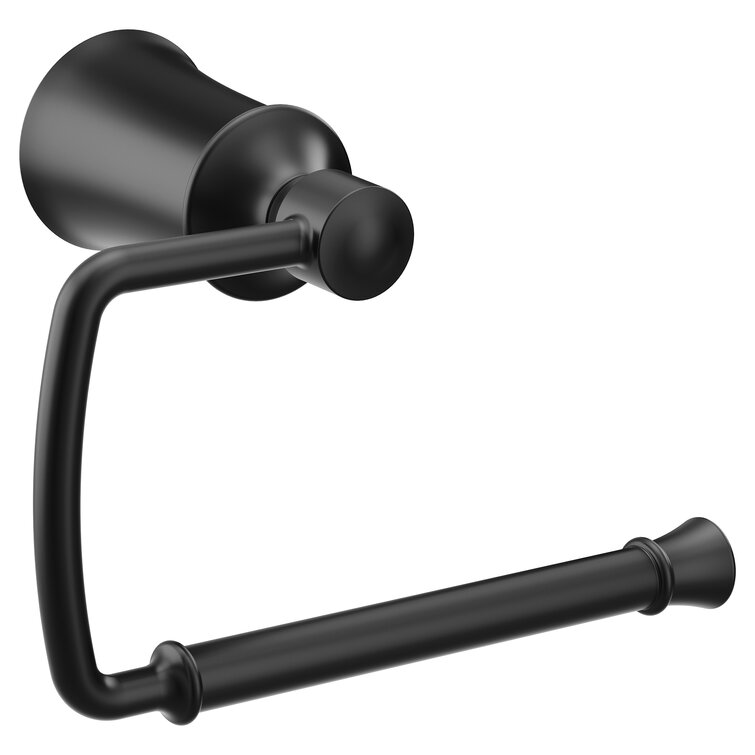 Delta Trinsic Matte Black Wall Mount Single Post Toilet Paper Holder in the Toilet  Paper Holders department at