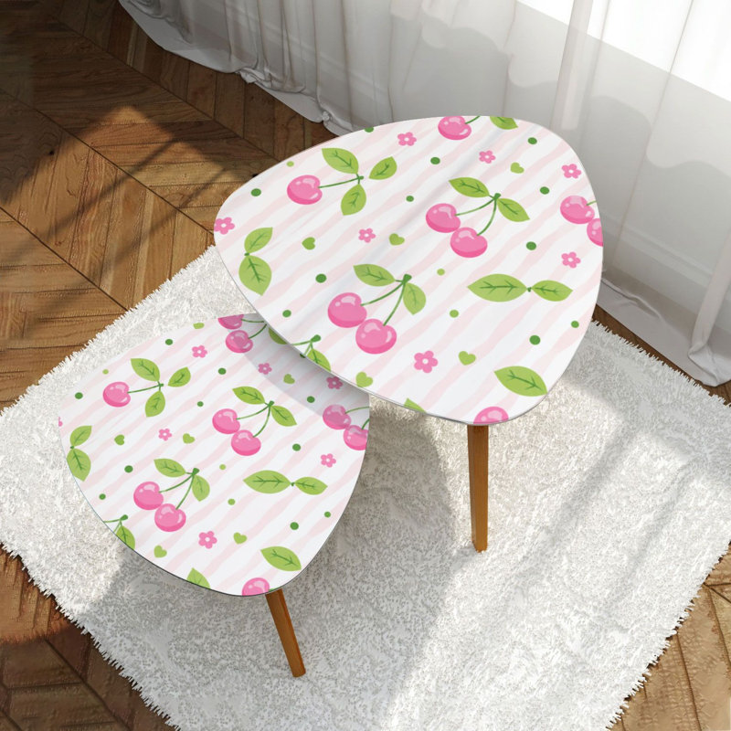 Ensemble de 2 tables basses gigognes Triangle