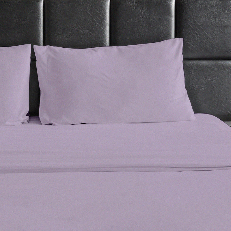 Ensemble de draps en micro-fibre, Ensemble de draps pour grand lit + un drap-housse , Lilas