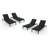 Altje Aluminum Reclining Chaise Lounge with Cushions