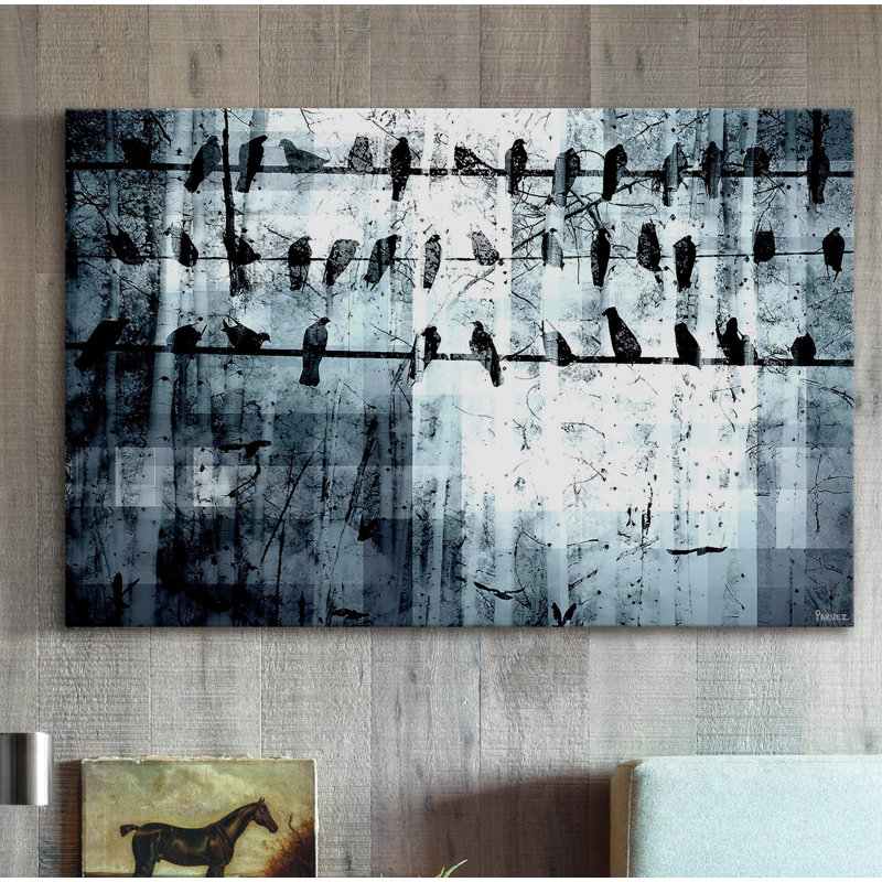 « out of line » par parvez taj,, reproduction d’art sur toile tendue, 30 po x 45 po