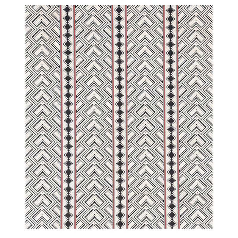 Parvin Velvet Fabric, Black and Ivory