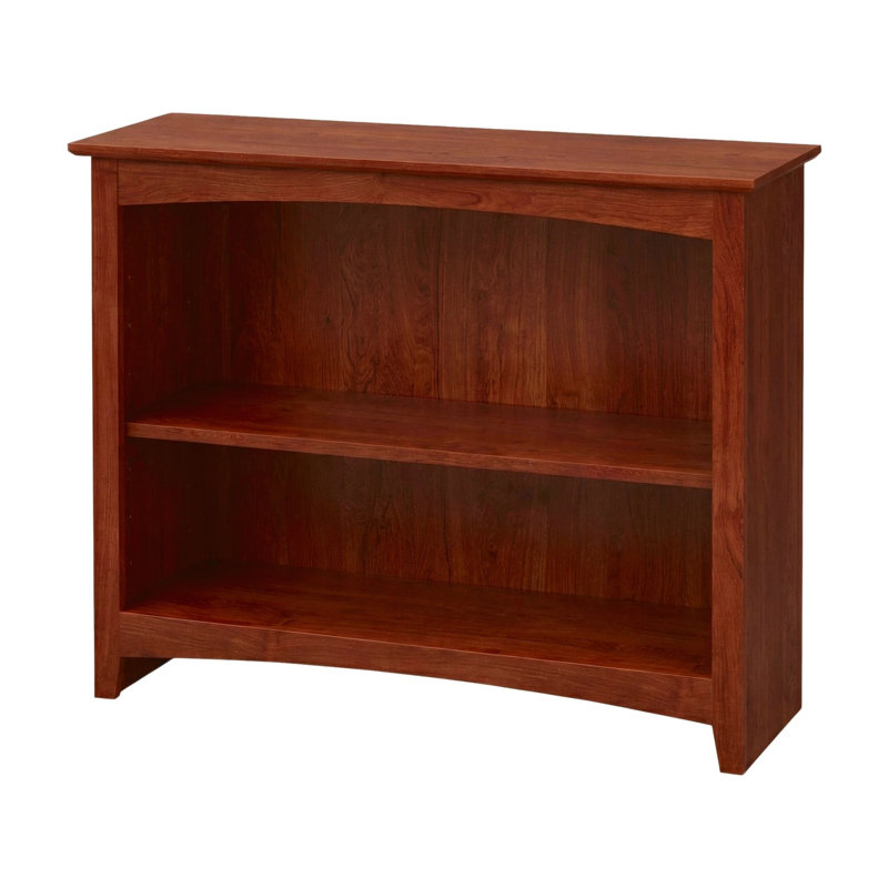 Malani 36" H Solid Wood Classic Bookcase, Washington Cherry, (2 Shelves) 29"H x 37.75"W x 12.875"D