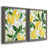 Toile avec cadre gris
