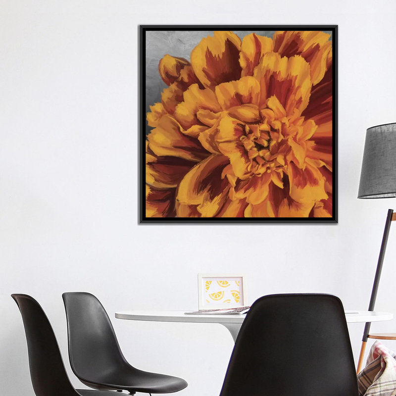 «Daylight in Bloom», reproduction sur toile, H 18 po x l 18 po x P 1,5 po, Toile avec cadre noir, Pas de tapis