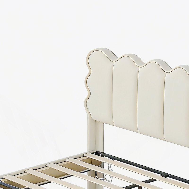 Cadre de lit avec tête de lit, lit plateforme tapissier pour la maison