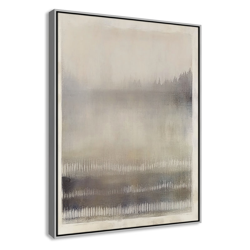 Équilibre équilibré III par Irena Orlov, Flottant argenté, H 41,5 po x l 31,5 po
