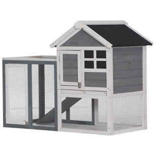 Aivituvin 39-in Indoor & Outdoor Wheeled Rabbit & Guinea Pig Hutch