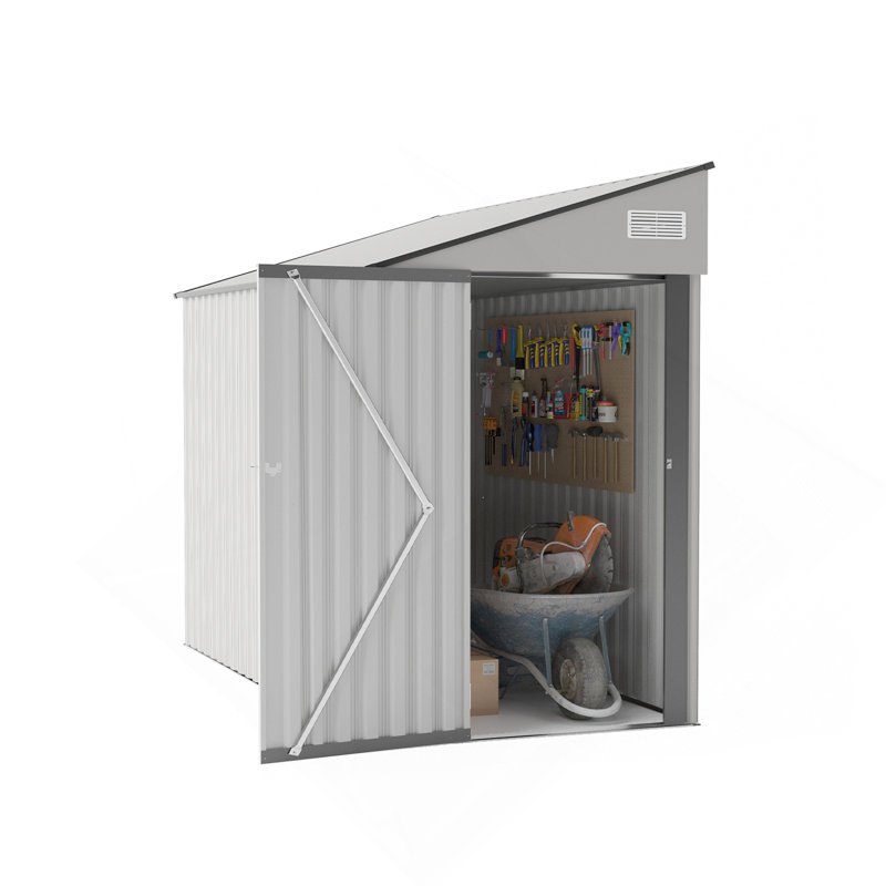 Remise de rangement bicolore optionnelle, porte à charnière simple, conception structurelle solide, bonne ventilation, surface avec film protecteur et convenant à divers cas de figure
