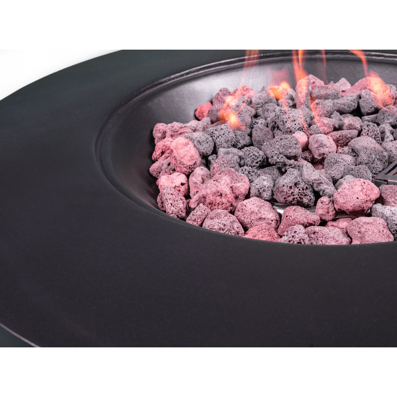Brooksburg Round Propane Smokeless Fire Pit, Black