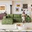 Canapé modulaire en L avec velours côtelé moelleux et sans assemblage requis-133153499-133153504