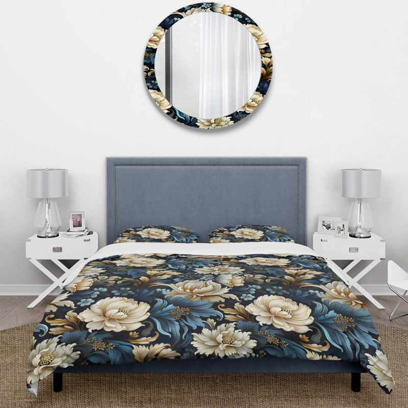 Ensemble de housse de couette Maelani, Housse de couette pour grand lit et 2 taies décor
