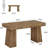 55.12" Modern Light Brown Wooden Executive Office Desk With Double Pedestal For Office