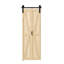 Design moderne en forme de K - Porte de grange pliante en bois manufacturé avec trousse de quincaillerie-111065510-111726719