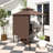 8' x 5' Grill Gazebo, Double Tiered Barbecue Gazebo, Brown-109325756