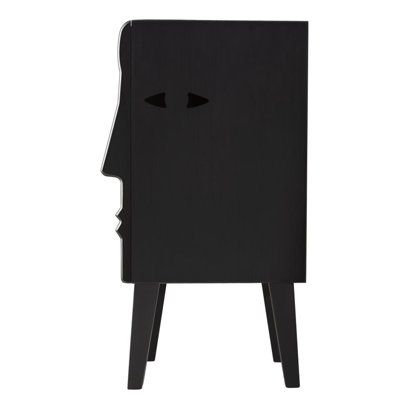 44cm W Solid Wood Bedside Table, Right Orientation