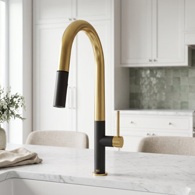 Greenwich 18" H 1-handle Pull-Down 2-Function Sprayer Kitchen Faucet